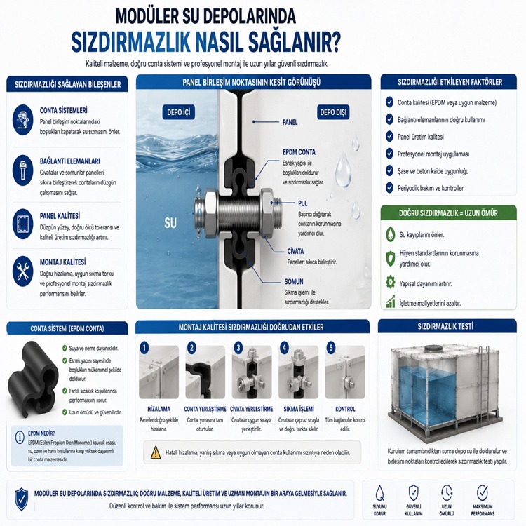 Modüler Su Depolarında Sızdırmazlık Nasıl Sağlanır?