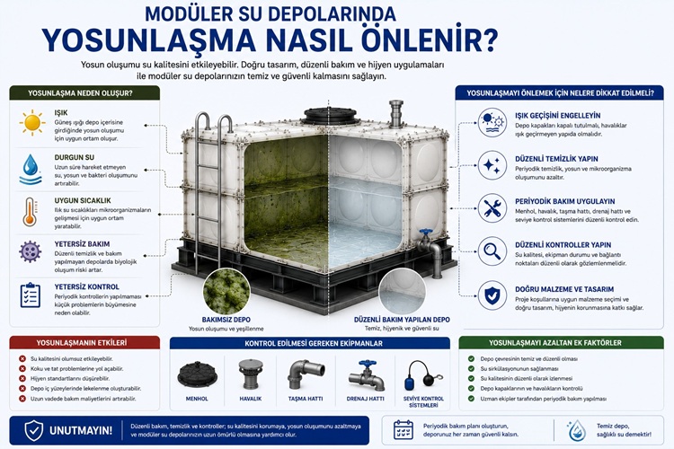 Modüler Su Depolarında Yosunlaşma Nasıl Önlenir?