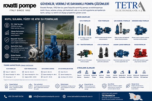 Rovatti Pompe | Kuyu, Sulama, Yüzey, Atık Su ve Endüstriyel Pompa Sistemleri | Tetra