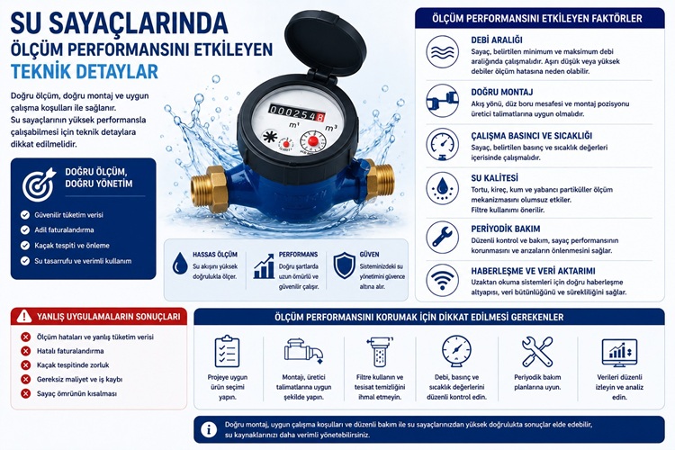 Su Sayaçlarında Ölçüm Performansını Etkileyen Teknik Detaylar