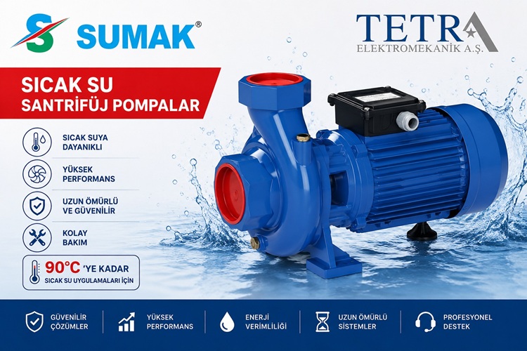 SUMAK SM300/4-S, SMT300/4-S ve SMT400/4-S Sıcak Su Pompaları