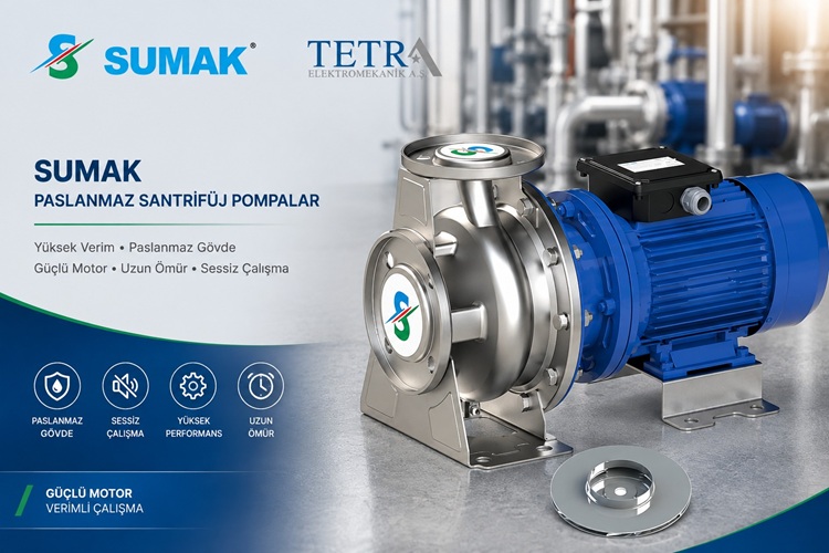 SUMAK SMINOX 160/50, 200/50 ve 160/65 AISI 316 Paslanmaz Pompalar