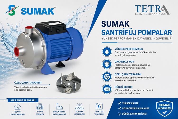 SUMAK SMINOX/A Paslanmaz Pompa Serisi | 100 X, 150 X, 150/2 X