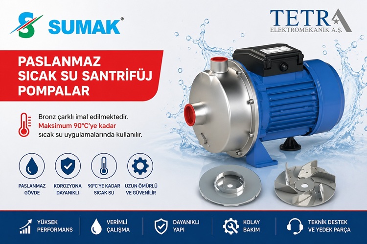 SUMAK SMINOX/A ve SMINOX/K Paslanmaz Santrifüj Pompalar