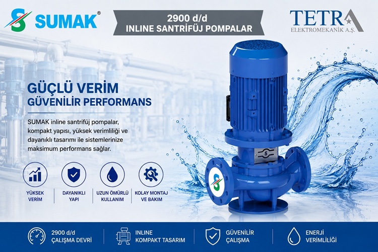SUMAK SML160/65 ve SML160/80 2900 d/d Inline Santrifüj Pompalar | Tetra