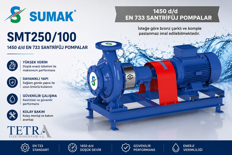 SUMAK SMT250/100 EN 733 1450 d/d Santrifüj Pompa | Tetra