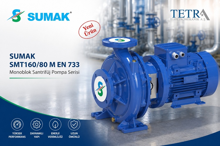 SUMAK SMT250/50 M Monoblok Santrifüj Pompa Teknik Özellikleri