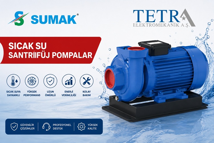 SUMAK SMT550/3-S Sıcak Su Santrifüj Pompa | 4 kW 5,5 HP