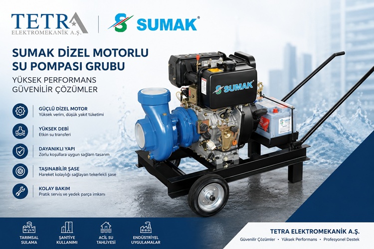 SUMAK SMT750/4 D Marşlı Santrifüj Pompa | 7.5 HP