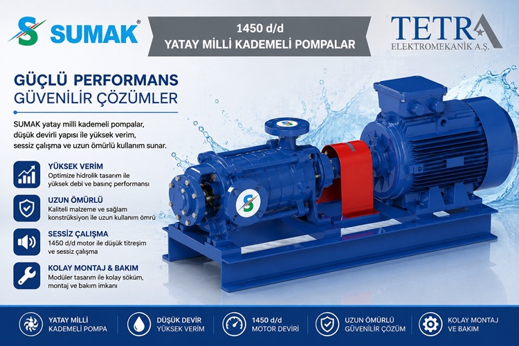 SUMAK SYT50/2 – SYT50/9 1450 d/d Yatay Milli Kademeli Pompala