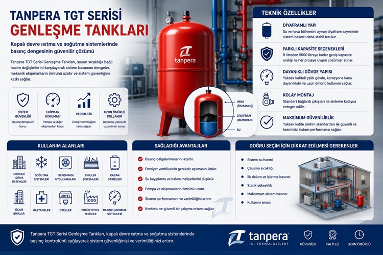 Tanpera TGT Serisi Genleşme Tanklarının Teknik Özellikleri ve Kullanım Alanları