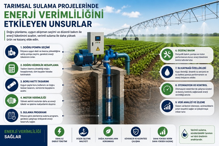 Tarımsal Sulama Projelerinde Enerji Verimliliğini Etkileyen Unsurlar