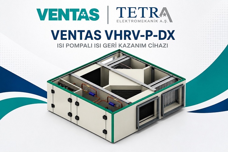 VENTAS VHRV-P-DX Isı Pompalı Isı Geri Kazanım Cihazı | Tetra Elektromekanik