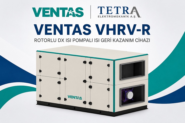 VENTAS VHRV-R Rotorlu DX Isı Pompalı Isı Geri Kazanım Cihazı | Tetra Elektromekanik