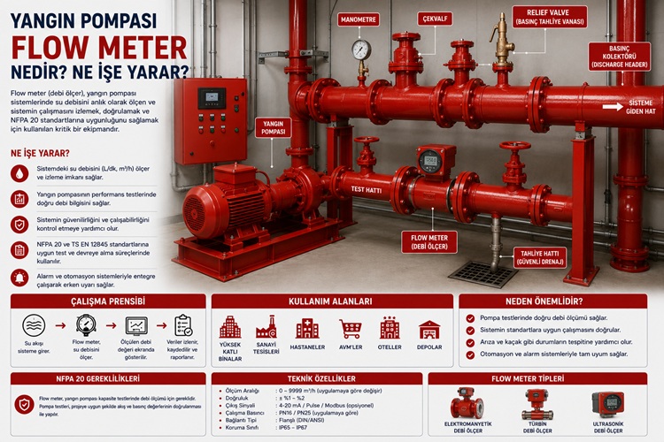 Yangın Pompası Flow Meter Nedir? Ne İşe Yarar?