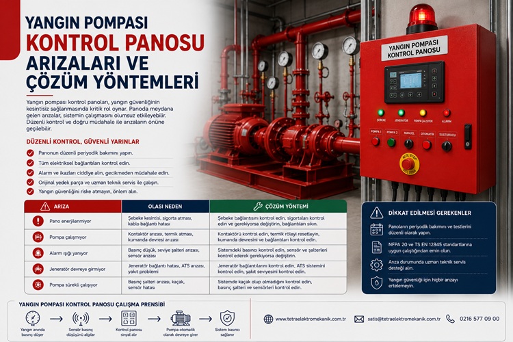 Yangın Pompası Kontrol Panosu Arızaları ve Çözüm Yöntemleri