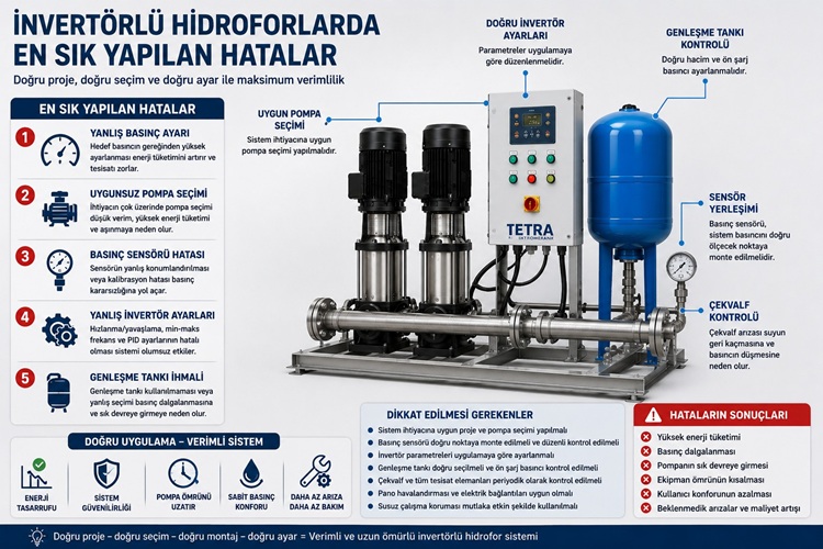 İnvertörlü Hidroforlarda En Sık Yapılan Hatalar Nelerdir?