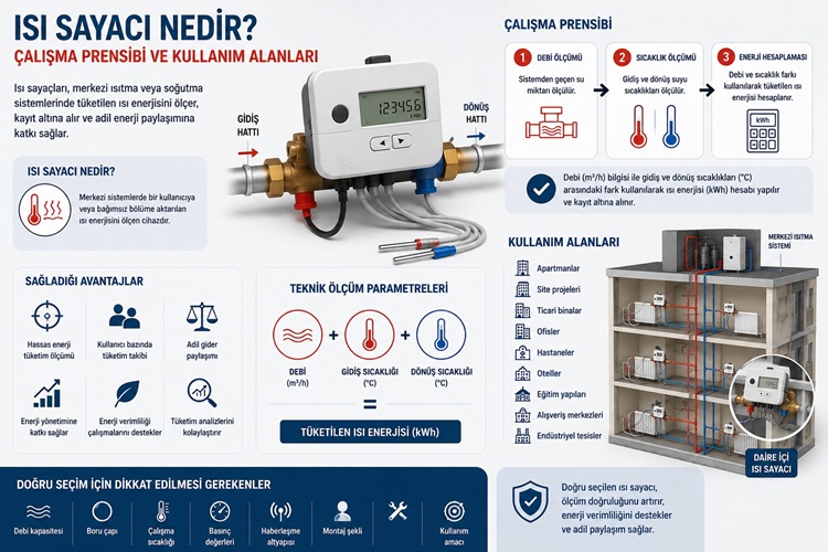 Isı Sayacı Nedir? Çalışma Prensibi ve Kullanım Alanları 