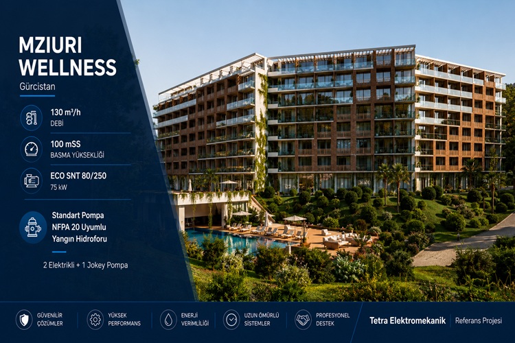 Mzıuri Wellness – Gürcistan | Standart Pompa Yangın Hidroforu Sistemi