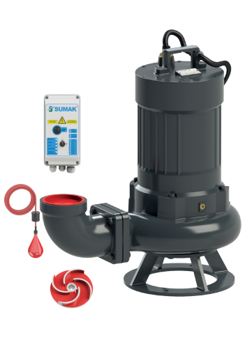 Sumak SDTV100/4 Vortex Çarklı Foseptik Dalgıç Pompası 10 HP Trifaze | 4