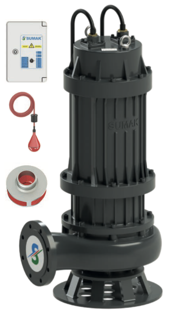 Sumak Pompa SDTK Serisi 1450 d/d Ağır Tip Foseptik Dalgıç Pompalar (SDTK400/6 - SDTK500/6)