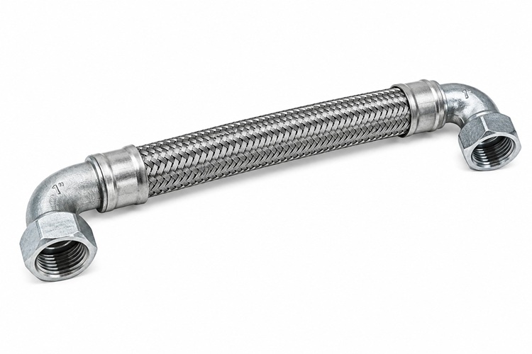Galvaniz Örgülü Dirsekli Flex Hortumlar