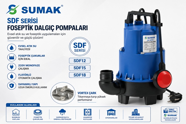 Sumak SDF Serisi Foseptik Dalgıç Pompaları